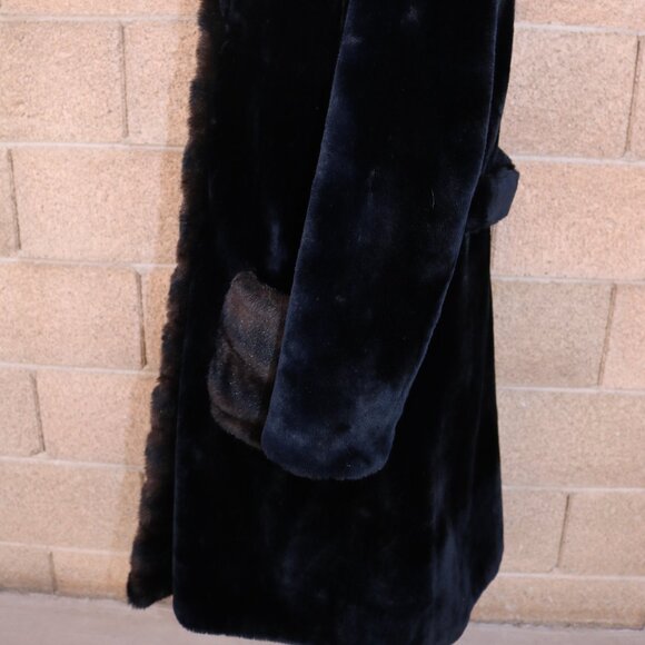 Vintage Borgazia Faux Fur Deep Pile Fabric by Borg Textiles Shearling Fur Coat B - Picture 5 of 15